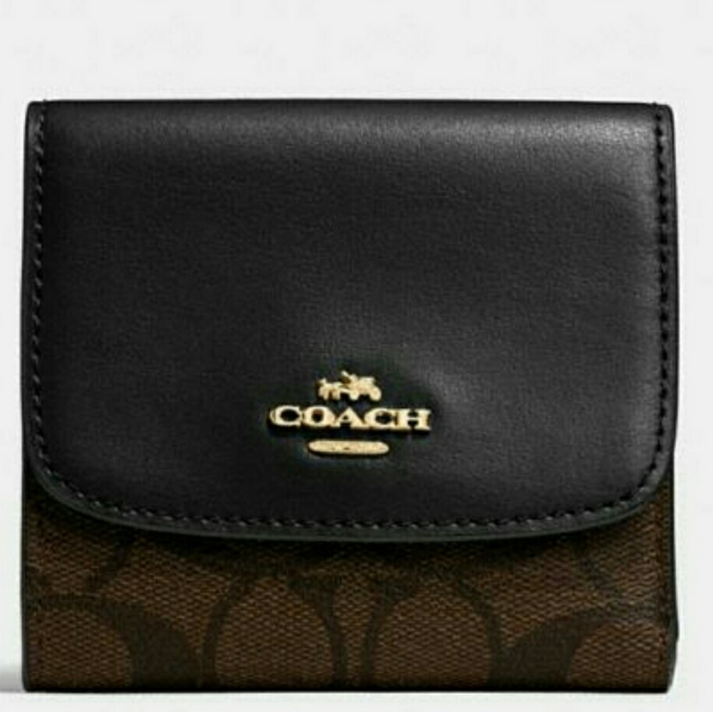 ✅❗️COACH WALLET IN SIGNATURE CANVAS✅New With Tags❗